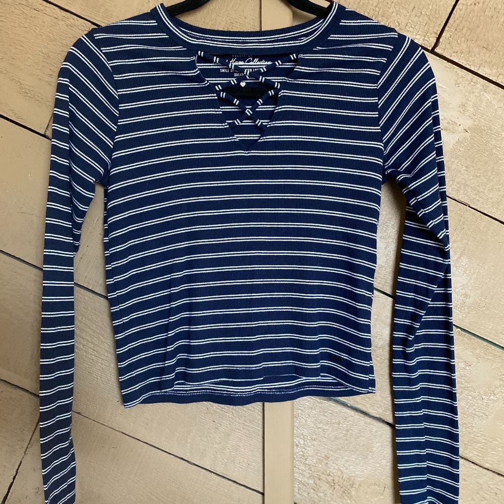 Navy and White stripped long sleeve